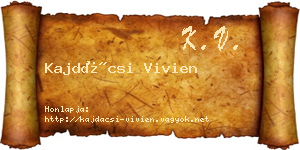 Kajdácsi Vivien névjegykártya